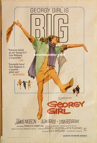 t305 GEORGY GIRL one-sheet movie poster '66 Lynn Redgrave, James Mason