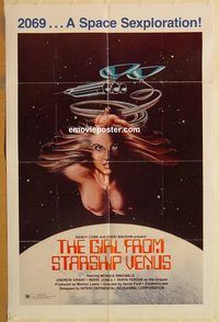 t309 GIRL FROM STARSHIP VENUS one-sheet movie poster '75 sexy sci-fi image!
