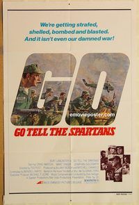 t310 GO TELL THE SPARTANS one-sheet movie poster '78 Burt Lancaster