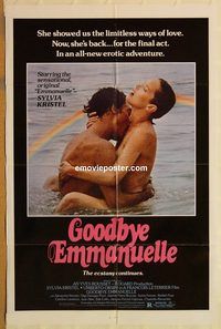 t316 GOODBYE EMMANUELLE one-sheet movie poster '77 sexy Sylvia Kristel!