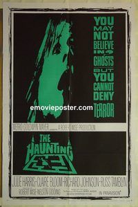 t341 HAUNTING one-sheet movie poster '63 Julie Harris, Claire Bloom