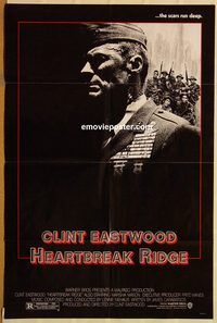 t345 HEARTBREAK RIDGE one-sheet movie poster '86 Eastwood