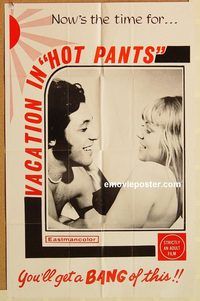 t360 HOT PANTS one-sheet movie poster '71 Swedish/French sexploitation!
