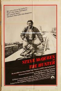 t363 HUNTER int'l one-sheet movie poster '80 Steve McQueen, Wallach