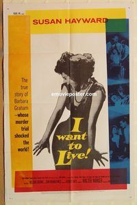 t365 I WANT TO LIVE one-sheet movie poster '58 Susan Hayward