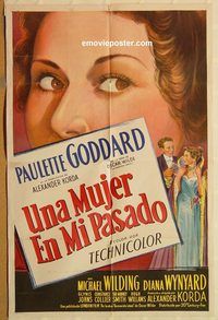 t368 IDEAL HUSBAND Spanish one-sheet movie poster '48 Paulette Goddard