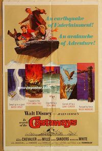 t371 IN SEARCH OF THE CASTAWAYS one-sheet movie poster R70 Hayley Mills