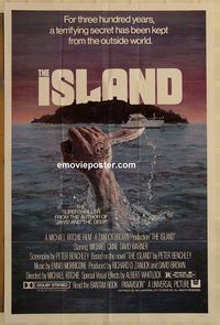 t376 ISLAND one-sheet movie poster '80 Peter Benchley, Michael Caine