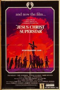 t382 JESUS CHRIST SUPERSTAR one-sheet movie poster '73 Andrew Lloyd Webber