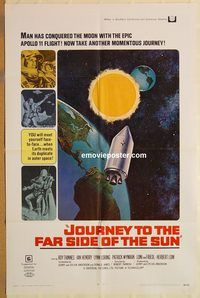 t384 JOURNEY TO THE FAR SIDE OF THE SUN one-sheet movie poster '69 sci-fi