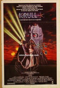 t390 KRULL one-sheet movie poster '83 sexy sci-fi fantasy!