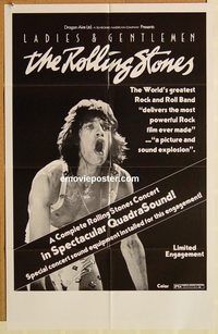 t391 LADIES & GENTLEMEN THE ROLLING STONES one-sheet movie poster '73