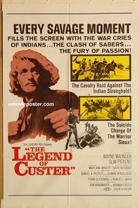 t398 LEGEND OF CUSTER one-sheet movie poster '67 Maunder, Slim Pickens