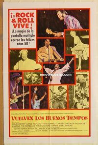 t399 LET THE GOOD TIMES ROLL Spanish one-sheet movie poster '73 rock!