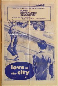 t407 LOVE IN THE CITY one-sheet movie poster '53 Antonioni, Fellini