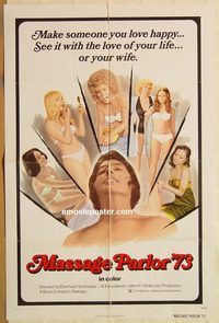 t426 MASSAGE PARLOR '73 one-sheet movie poster '73 sexy girls!