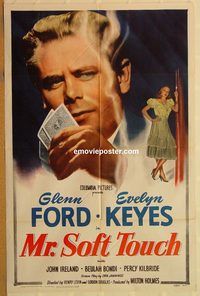 t438 MR SOFT TOUCH one-sheet movie poster '49 Glenn Ford, Evelyn Keyes