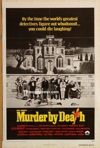 t439 MURDER BY DEATH one-sheet movie poster '76 Peter Falk, Guinness