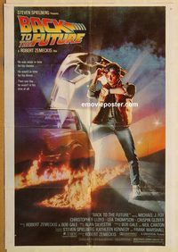 t054 BACK TO THE FUTURE non-U.S. one-sheet movie poster '85 Fox, Lloyd