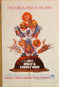 t456 OH WHAT A LOVELY WAR one-sheet movie poster '69 WWI comedy!