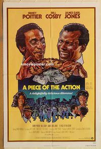 t472 PIECE OF THE ACTION one-sheet movie poster '77 Sidney Poitier, Cosby