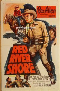 t491 RED RIVER SHORE one-sheet movie poster '53 Rex Allen, Slim Pickens
