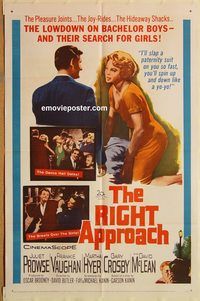 t499 RIGHT APPROACH one-sheet movie poster '61 Juliet Prowse, Vaughan