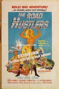 t501 ROAD HUSTLERS one-sheet movie poster '68 Jim Davis, Scott Brady
