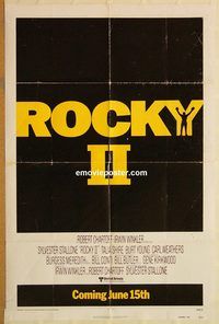 t504 ROCKY 2 advance one-sheet movie poster '79 Sylvester Stallone, Weathers