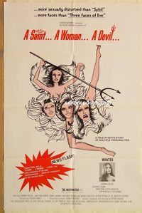 t514 SAINT A WOMAN A DEVIL one-sheet movie poster '80 sexploitation!