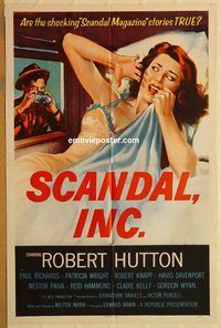 t517 SCANDAL INC one-sheet movie poster '56 shocking tabloids!
