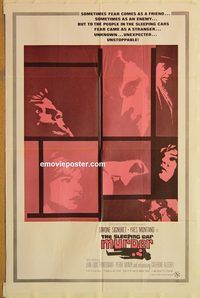 t538 SLEEPING CAR MURDER one-sheet movie poster '65 Signoret, Montand