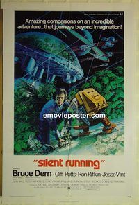 t534 SILENT RUNNING one-sheet movie poster '72 Bruce Dern, science fiction!