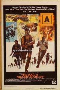 t545 SOUL OF NIGGER CHARLEY int'l one-sheet movie poster '73 Williamson