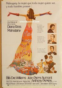 t415 MAHOGANY Spanish movie poster '75 Diana Ross, Billy Dee Williams