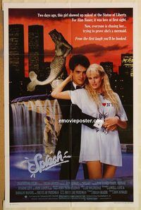 t547 SPLASH one-sheet movie poster '84 Tom Hanks, Daryl Hannah