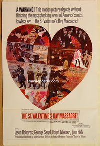 t549 ST VALENTINE'S DAY MASSACRE one-sheet movie poster '67 George Segal