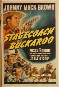 t550 STAGECOACH BUCKAROO one-sheet movie poster '42 Johnny Mack Brown