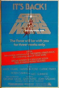 t553 STAR WARS 1sh movie poster R79 George Lucas, Harrison Ford