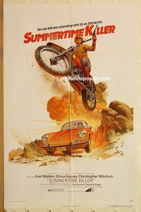 t559 SUMMERTIME KILLER one-sheet movie poster '73 Karl Malden, Mitchum