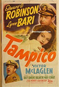 t575 TAMPICO one-sheet movie poster '44 Edward G. Robinson, Bari