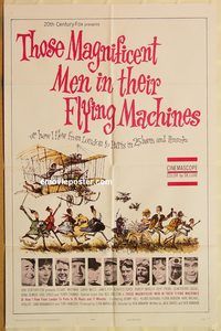 t595 THOSE MAGNIFICENT MEN IN THEIR FLYING MACHINES one-sheet movie poster