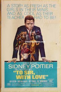 t600 TO SIR WITH LOVE one-sheet movie poster '67 Sidney Poitier, Lulu