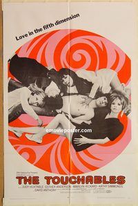 t604 TOUCHABLES one-sheet movie poster '68 fifth dimension sex!