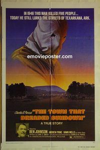 t605 TOWN THAT DREADED SUNDOWN one-sheet movie poster '77 Ben Johnson