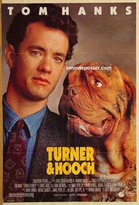 t613 TURNER & HOOCH DS one-sheet movie poster '89 Tom Hanks, Craig T. Nelson