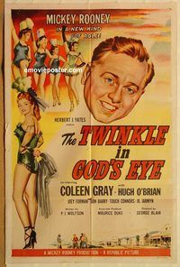 t615 TWINKLE IN GOD'S EYE one-sheet movie poster '55 Mickey Rooney, Gray