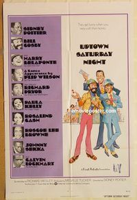 t620 UPTOWN SATURDAY NIGHT int'l one-sheet movie poster '74 Poitier, Cosby