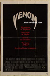 t624 VENOM one-sheet movie poster '82 Klaus Kinski, Sterling Hayden