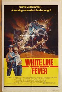 t643 WHITE LINE FEVER one-sheet movie poster '75 Jan-Michael Vincent, Lenz